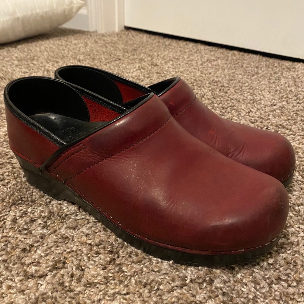 Dansko Work Clogs in Red